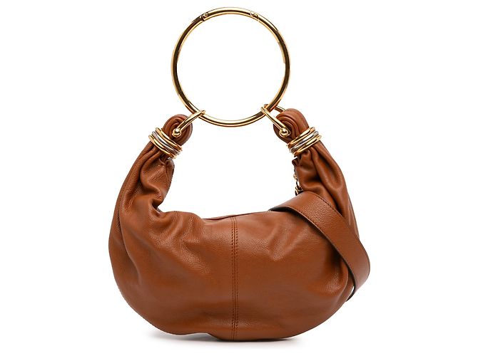 Hobo in pelle marrone Chloé con bracciale piccolo