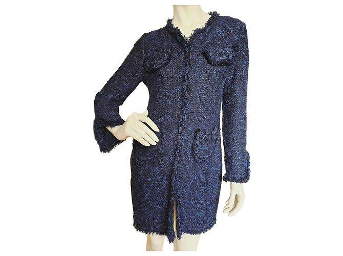 Autre Marque Cappotto CHARLOTT in lino blu