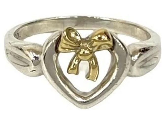 Anello combinato con nastro a forma di cuore Tiffany & Co. Argento D'oro