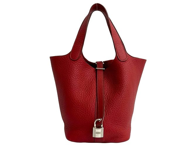 Sac à main Picotin Lock PM d'Hermès Rouge