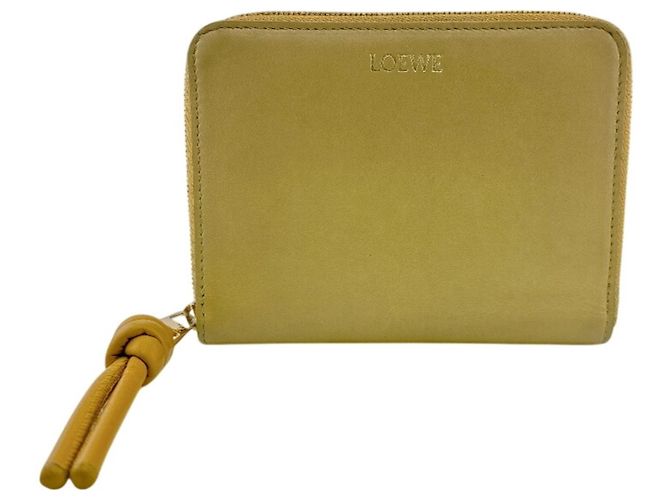 Loewe Knot Compact Zip Wallet Yellow