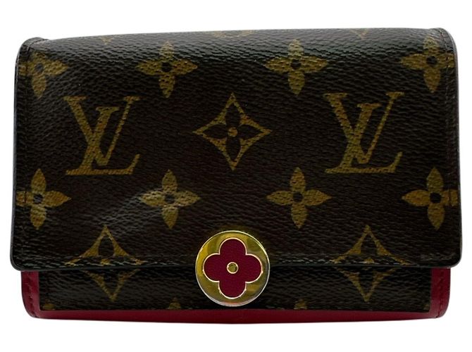 Cartera Compacta Flore Louis Vuitton Castaño Rosa