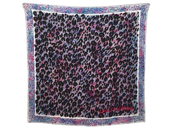 Sciarpa in seta con stampa leopardata Louis Vuitton Multicolore