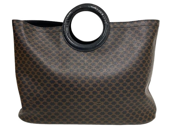 Céline Sac à main Macadam avec logo Circle de CELINE Noir