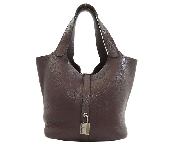 Hermès Picotin Lock MM Handtasche Braun