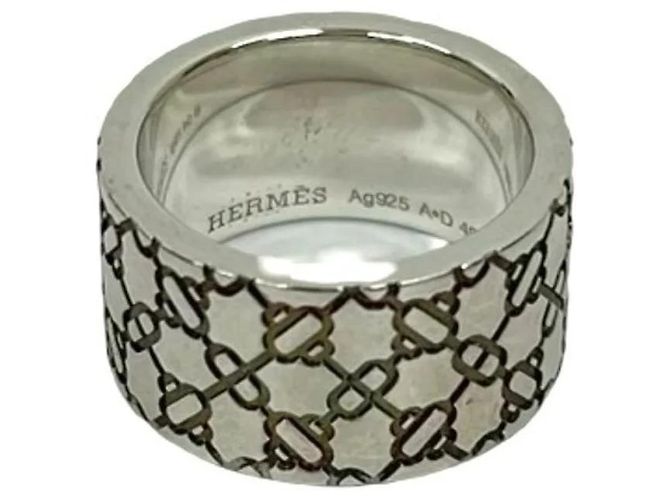 Ring Hermès Anello Chaine d'Ancre Attelage HERMES Argento
