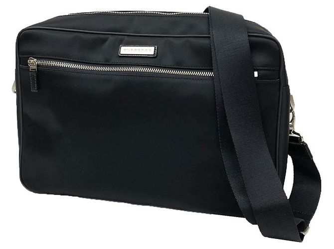 Borsa a tracolla in nylon da uomo Burberry Nero