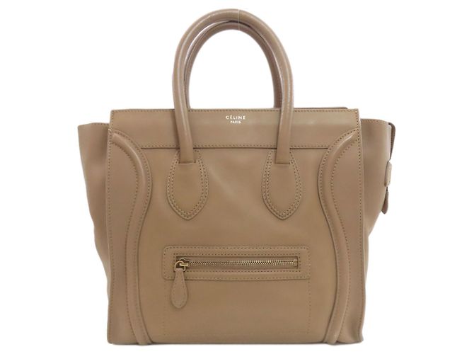 Céline Sac à main Celine Luggage Mini 2-en-1 Marron