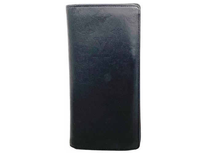 Portafoglio Lungo Brazza Monogram Shadow Louis Vuitton Nero
