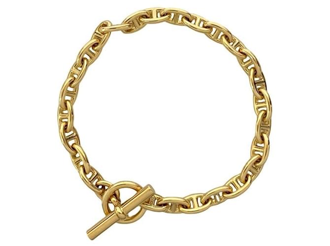 Hermès Pulseira de Charme Chaine d'Ancre em Ouro 18K Hermes Dourado 