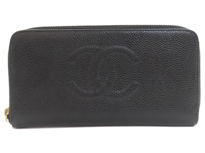 Chanel Coco Mark Long Wallet Black