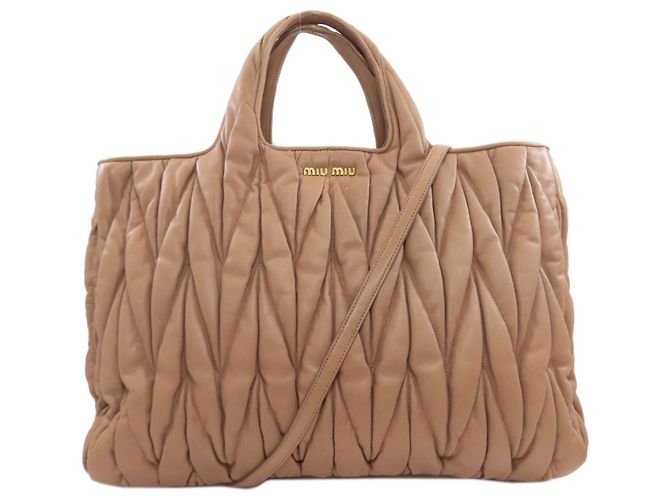 Borsa Miu Miu Matelassé 2 in 1 Marrone