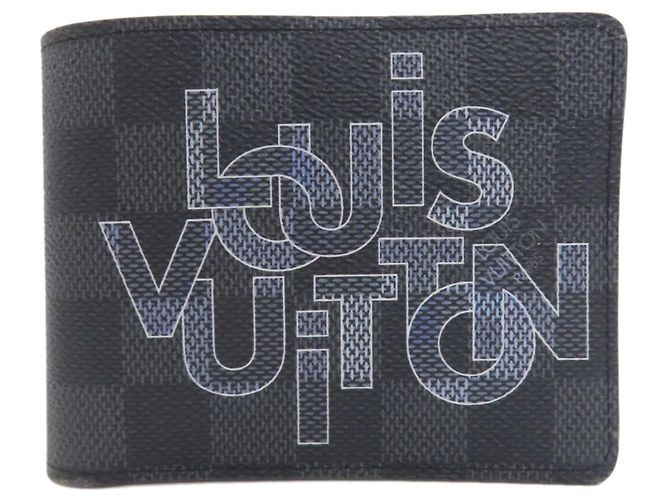 Louis Vuitton Damier Graphite Bi-fold Wallet Damier ebene