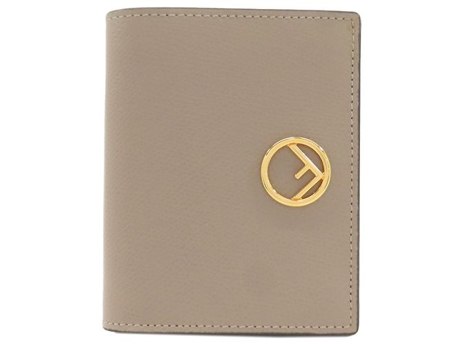 Fendi Geldbörse beige aus Leder