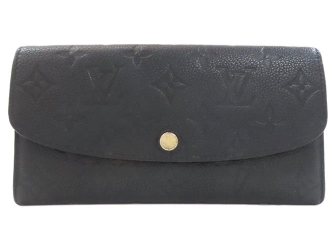 Cartera Larga Emilie de Louis Vuitton Negro Beige