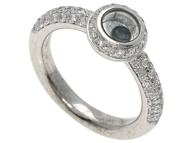 Anel Chopard Happy Diamonds em ouro branco 18K Dourado