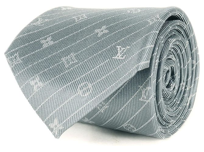 Louis Vuitton Gray Monogram Cravat Brown