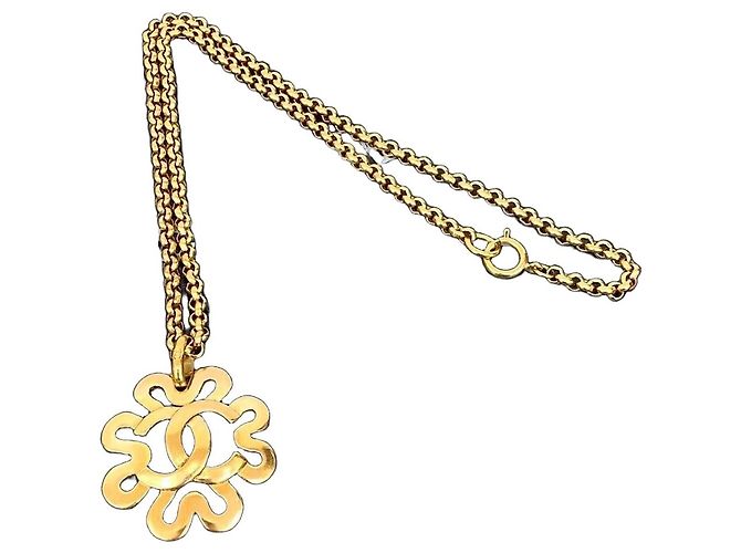 Collier Chanel Coco Mark Doré Métallisé