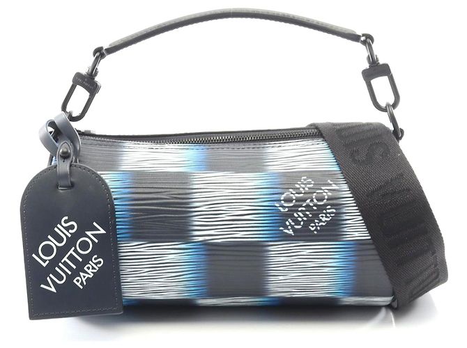 Louis Vuitton Epi-Leder Soft Polochon PM Handtasche Blau