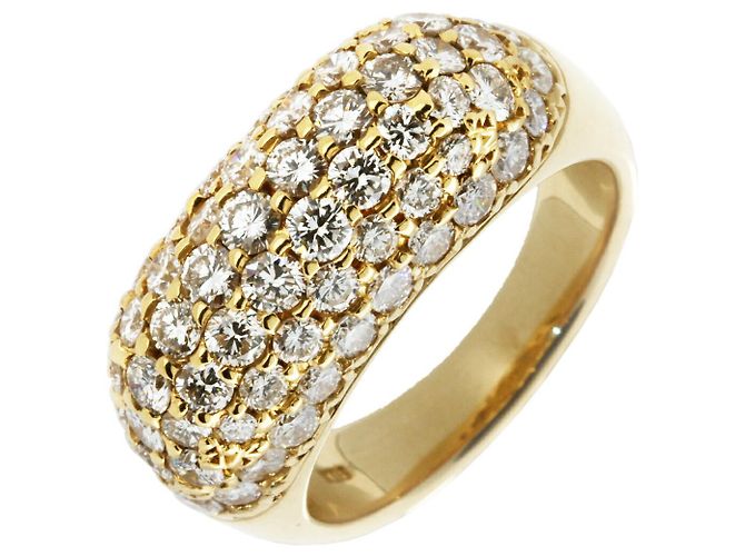 Autre Marque Anello in diamanti pavé Au750 D'oro