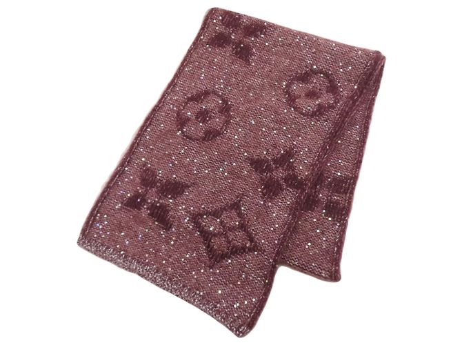 Bufanda de Lentejuelas Monogram Louis Vuitton Burdeos