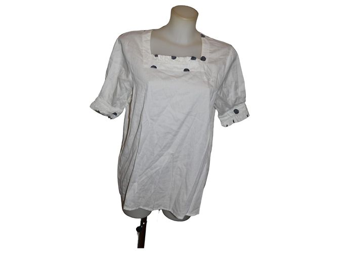 Top Moschino de algodón blanco