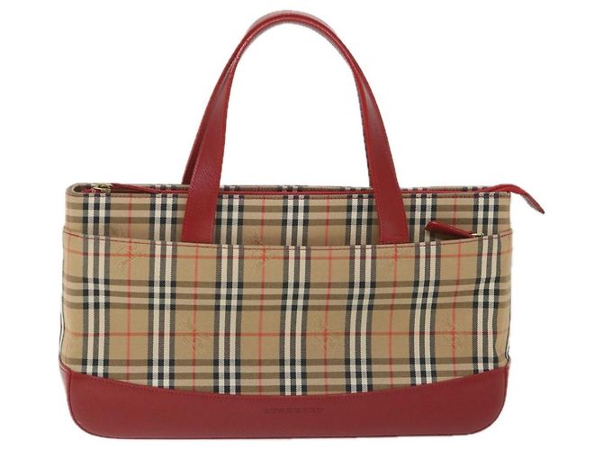 Burberry Nova Check em couro e nylon Bege