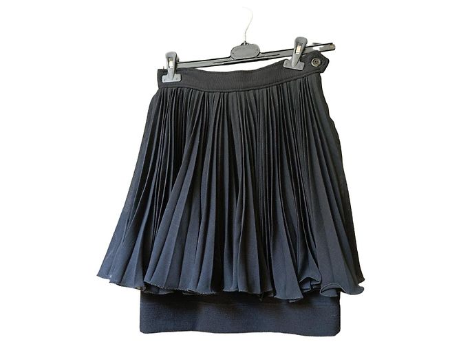 Schwarzer plissierter Rock Moschino
