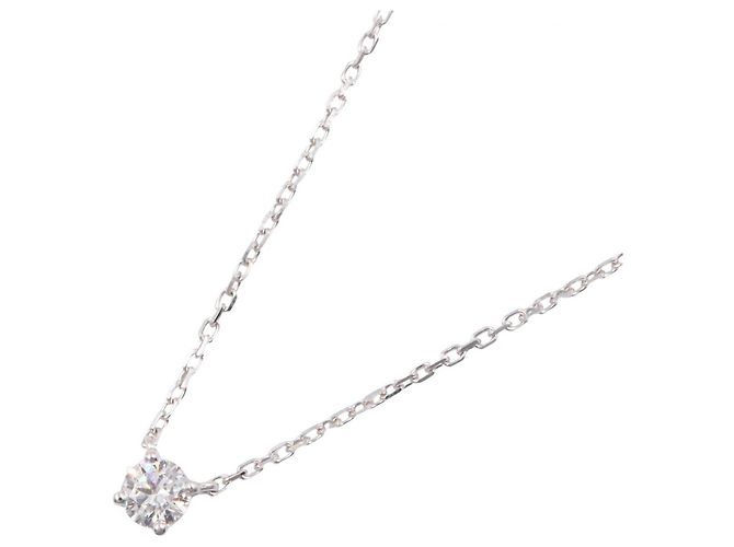 Collar Solitaire Cartier 1895 Plata