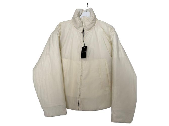 Emporio Armani Creme Steppjacke Roh