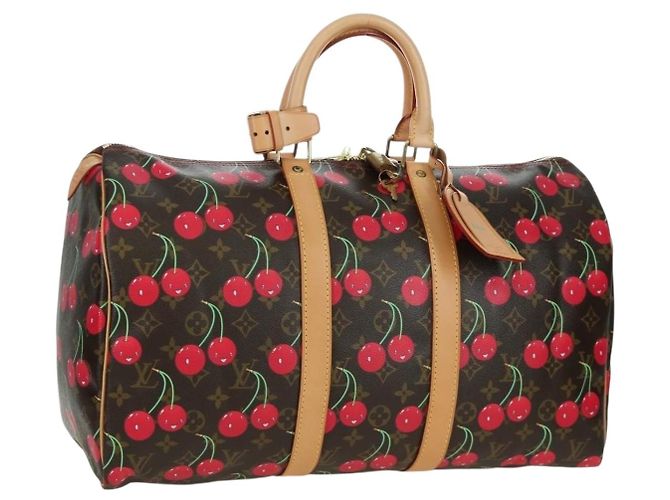 LOUIS VUITTON Borsa Boston Keepall 45 Monogram Ciliegia M95011 LV Auth 171440SV Monogramma
