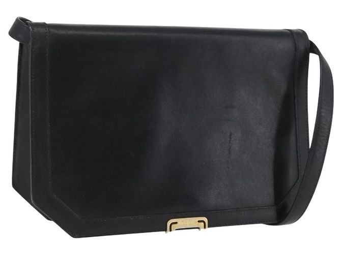 Borsa a Spalla Salvatore Ferragamo in Pelle Nera e Oro Auth BA11236 Nero D'oro