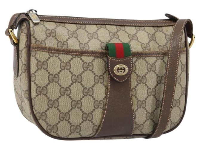 Gucci Bolso GG Supreme Web Sherry Line de PVC beige y rojo 89 02 032 Auth ka2995 Roja