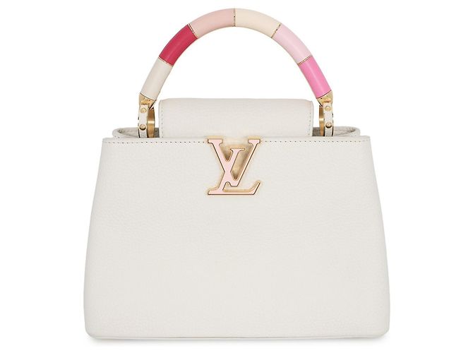Sac à main Capucines BB Louis Vuitton Rose Blanc
