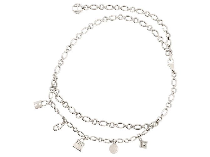 Kelly Hermès Hermes Chain Belt in Silver Silvery