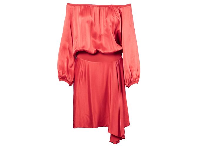 Raffiniertes Abendkleid aus Seide von Yves Saint Laurent Rot