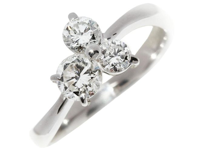 Autre Marque Pt900 Diamantring Silber