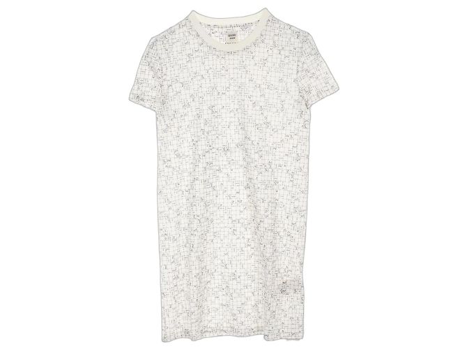 Vestido de algodón BOLDUC AU CARRE de Hermès Negro Blanco