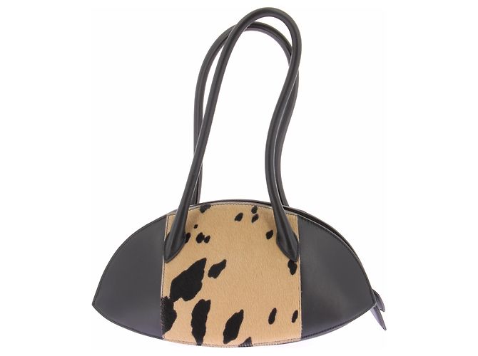 Nina Ricci Bolsa "Le Bal Médium" em couro estampado Preto