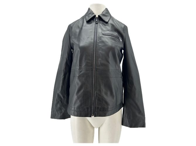 Whistles Schwarze Lederjacke