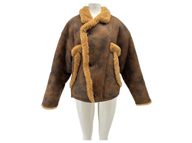Sandro Jacke aus brauner Wolle