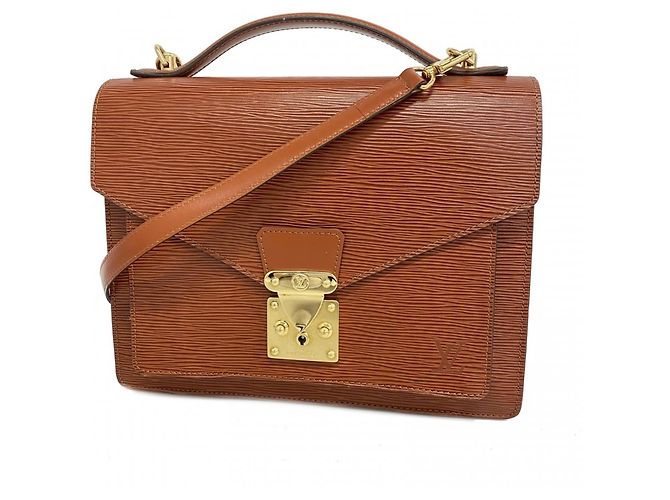 Bolso Monceau Epi Louis Vuitton Castaño