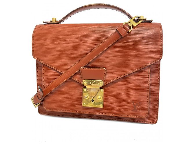 Bolsa Monceau Epi Louis Vuitton Marrom