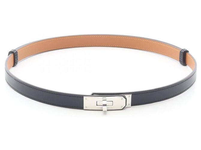 Hermès Hermes Kelly Black Leather Belt