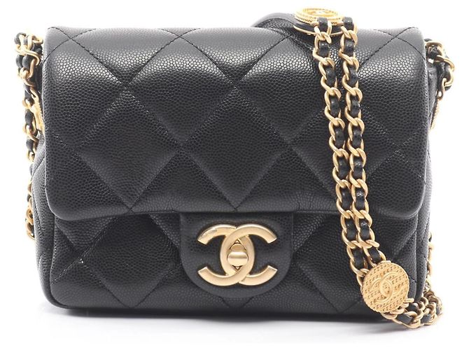 Sac à épaule noir Matelassé Chanel