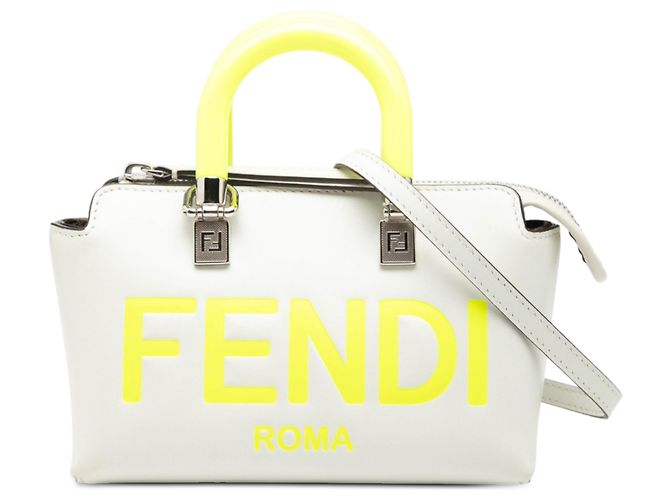 Fendi Mini Bolsa de Couro Branca By The Way Roma