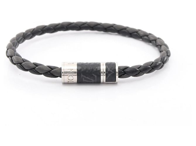 Bracciale Charm Monogram Eclipse Louis Vuitton Nero Argento