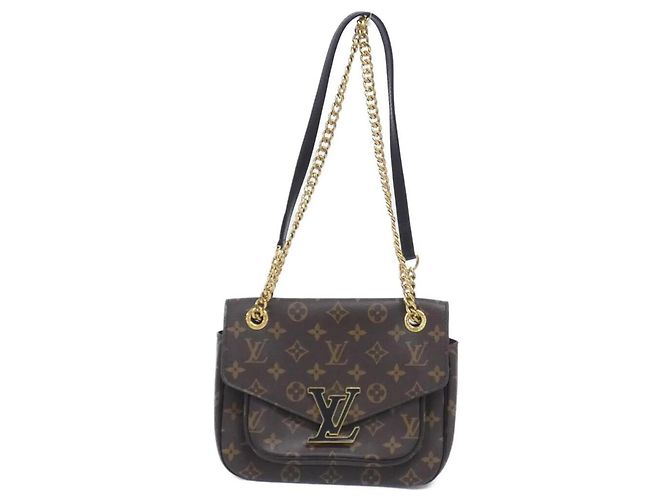 Borsa a Spalla Passy Monogram Louis Vuitton Marrone Monogramma