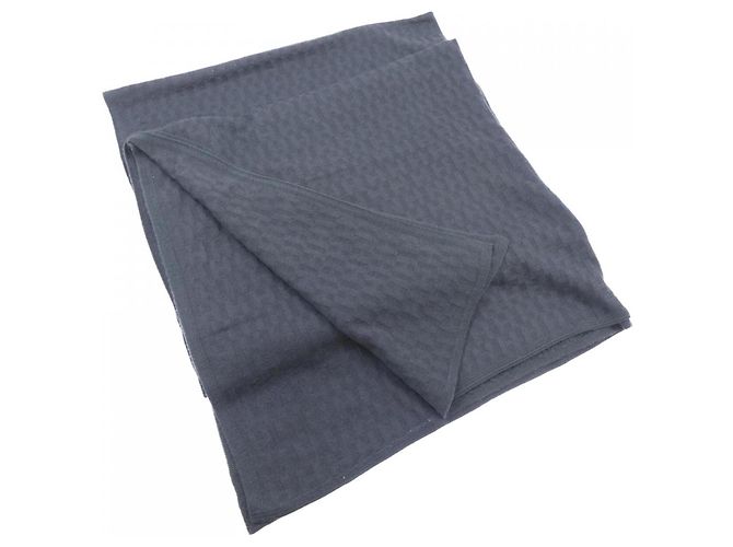 Grau Seiden- und Kaschmirschal von Hermès Braun