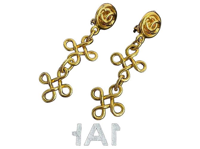 Orecchini Coco Mark di CHANEL D'oro Metallico 